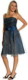 Strapless Ribbon Bow Party Dress